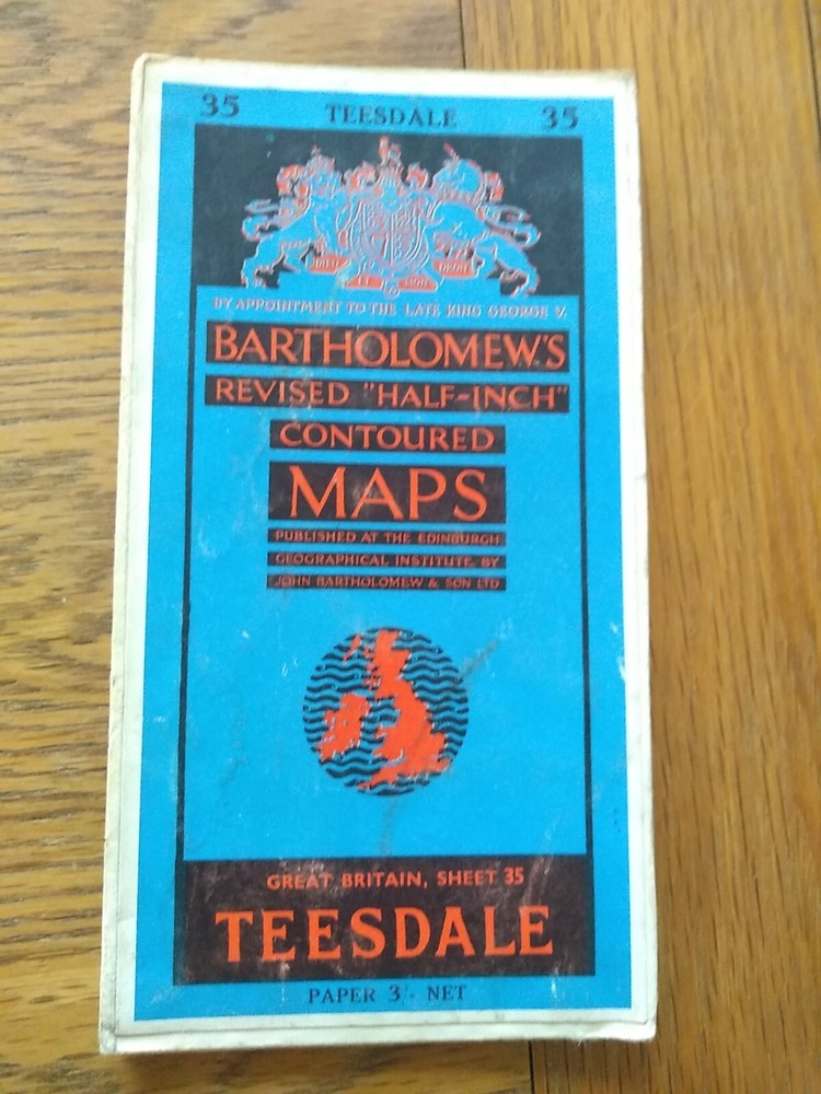 Bartholomew’s Revised “Half-Inch” Contoured Maps – TeesDale no. 35 :