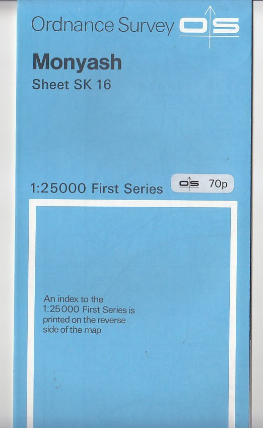 Ordnance Survey – OS 1:25,000 First Series Map SK 16 Monyash