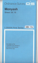Ordnance Survey – OS 1:25,000 First Series Map SK 16 Monyash