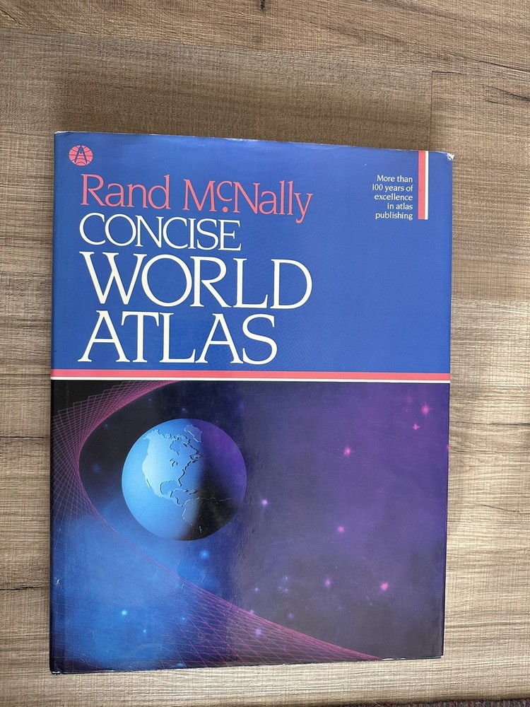 Rand McNally Concise World Atlas Hardcover Color Maps Reference Geography Book