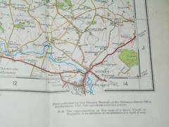 Ordnance Survey 1″ Popular edition sheet 93: Stow on the Wold – 1930s – on cloth
