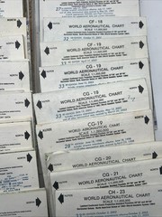 Lot Of 49 NOAA And FAA Sectional Aeronautical Charts Maps USA & World
