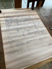 Vintage 1954 OS Large Scale National Grid Map Of Plymstock Nr Plymouth