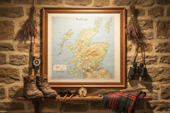 Map of Scotland – Scottish Wall Map, Poster of Scotland