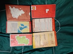 Old Motoring Maps x 6 Scotland England North Donegal Cairngorms Norfolk SHELL