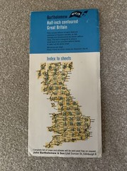 AYRSHIRE Bartholomew – Half Inch Map 1968 No 40 Kilmarnock Moniaive Girvan