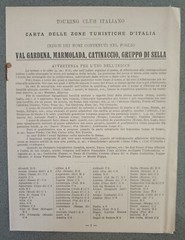 VAL GARDENA MARMOLADA GRUPPO DI SELLA – CARTA MAPPA – TOURING CLUB 1929