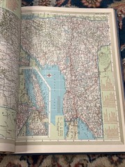 Vintage Hammond Atlas of the World 1951 Tons Of Maps HC USA Table Book Colored