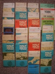 WALES ENGLAND SOME CLOTH BARTHOLOMEW MAPS HALF-INCH CONTOURED OS LOT BUNDLE SET