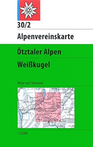 Ötztaler Alpen Weisskugel walk+ski (Map) Alpenvereinskarte (UK IMPORT)