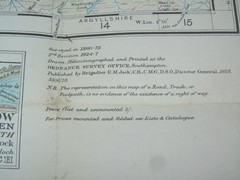 Ordnance Survey Scotland 1″ Popular edn 47 Ben Nevis & Fort William – 1928 cloth