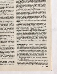 San Francisco Key Magazine 1985 MAPS SUPERB Restaurants Where to go RARE FIND