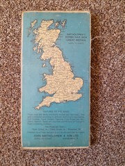 BARTHOLOMEWS 1/2″ CONTOURED DISSECTED CLOTH SHEET 33 S.YORKS & HUMBER 1952