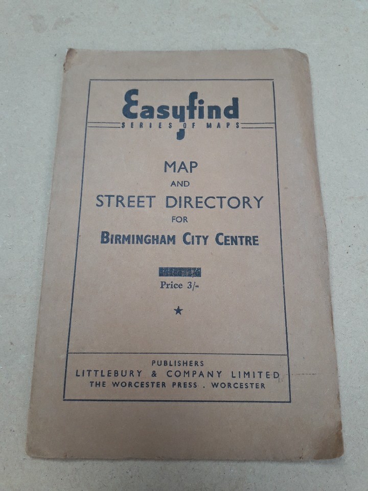 Easyfind New Map and Street Directory For BIRMINGHAM CITY CENTRE.