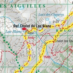 France Italy Switzerland Tour du Mont Blanc 1:50k Hiking Map + Guide **40% OFF**
