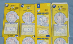 20 x Yellow Michelin Maps of France & Two Green Guides Brittany/Dordogne
