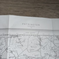 Pair of Alan Godfrey Old Ordnance Survey Maps East Yorkshire Holderness 1905