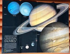 Portraits of our Celestial Family, National Geographic, Chart & Poster, 1990