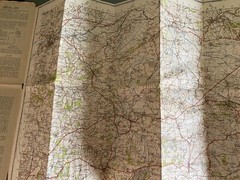 Ordnance Survey New Popular Ed. 1 in Map Taunton & Lyme Regis sheet 177, 1945