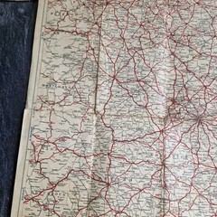Bacon’s Cycling and Motoring Road Map of England & Wales, Cloth Backed Vintage