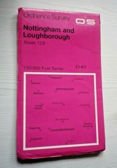 Ordnance Survey Map Sheet 129 Nottingham and Loughborough (1:50 000 Map)