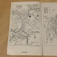 AA Continental Throughway Town Plans Basel Bern Geneva Zurich St Gallen Montreux