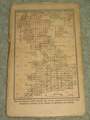 Ordnance Survey 1″ New Popular Edition 128 Montgomery – 1947 on dissected cloth