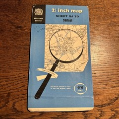 SHIFNAL Ordnance Survey Sheet SJ70 Two & Half Inch MAP 1951 Beckbury Tong Castle