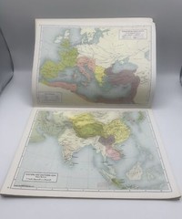 Vintage 1965 Rand McNally Historical World Atlas Stonehenge Cover Very Good Cond