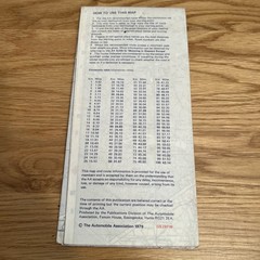 Vintage 1979 AA European Throughroute Map Ostende & Zeebrugge Fold Out