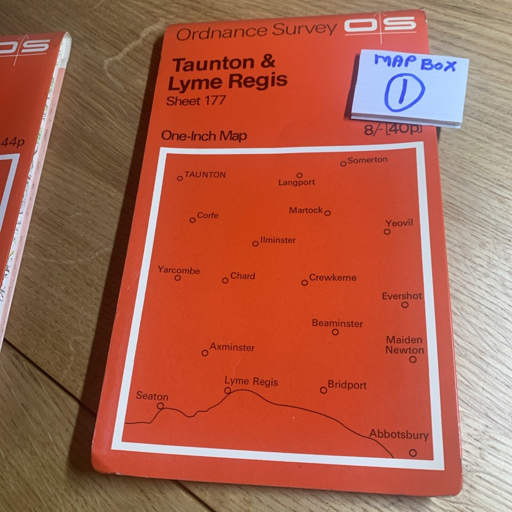 OS Ordnance Survey One Inch Map, Taunton & Lyme Regis, sheet 177, 1969