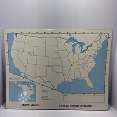 17″ x 22″ Rand McNally Markable Map of United States Two-Sided Pre-owned