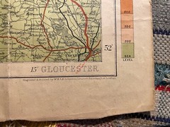 Ward , Lock & Co / W. & A.K. Johnston Motoring Map Of Hereford & Wye Valley Area