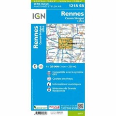 France 1:25K map 1218SB – Rennes / Cesson-Sévigné / Liffré map