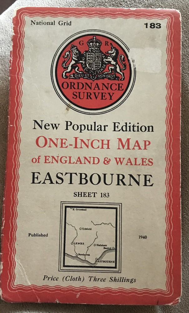 Eastbourne OS New Popular Edition Sheet 183 Cloth.