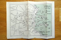 1930s St Peter Port Map – Guernsey – folded paper map from old guide book