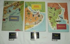 American Geographical Society Around The World Booklets Set 6 w/Stickers 1957-60