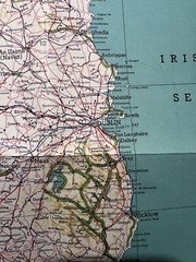 Vintage Tourist Board Map Of Ireland 29×19.5” Folding Color Bird Failte 1960’s