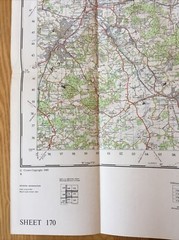 1965 Ordnance Survey One Inch Seventh Series Map 170 London South West