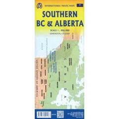 Canada 1:900,000 British Columbia South & Alberta South Travel Reference Map