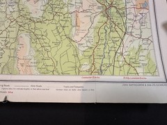 Bartholomew Cloth Map The Lake District Vintage Foldable