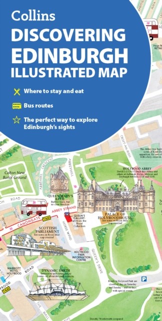 Discovering Edinburgh Illustrated Map by Collins Maps (Sheet map, folded)