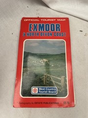 Vintage Official Tourist Map Of Exmoor & North Devon Coast