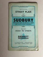 Vintage Barnetts Sudbury Street Plan with Index