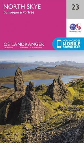 North Skye, Dunvegan & Portree (Map) OS Landranger Map