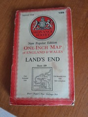 O S NEW POPULAR EDITION ONE-INCH TO THE MILE SHEET 189 LAND’S END cir1946