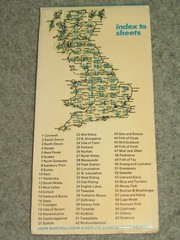 Bartholomews Half Inch Map; sheet 58 Cape Wrath – 1968 on paper