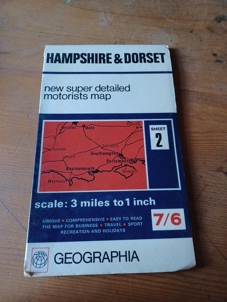 Map Geographia Map Hampshire & Dorset Sheet 2 7/6