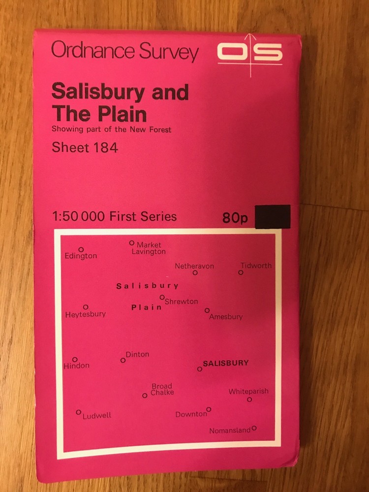 Ordnance Survey Map Sheet 184 – Salisbury And The Plain