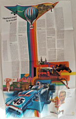 United States Regional Maps Poster National Geo Mag Close Up USA 1970s Classroom